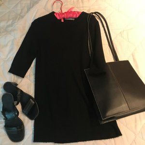 Vince 3/4 sleeve cashmere tunic mini-dress